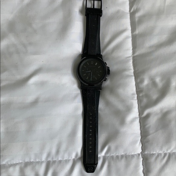 Michael Kors Black SiliconeChronograph Men's Watch - Picture 2 of 4